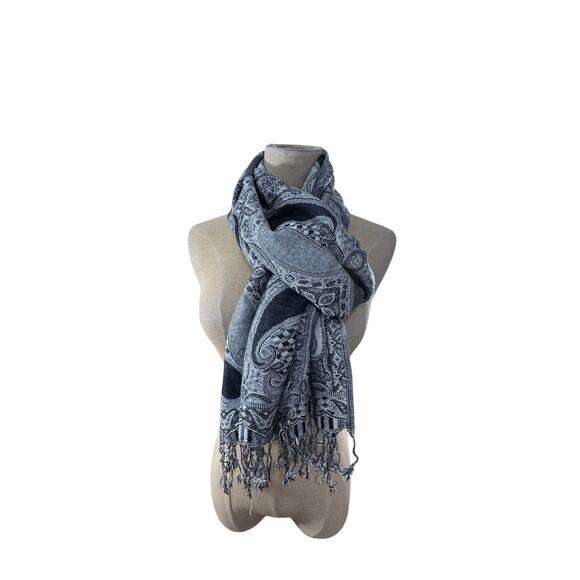 "PASKMINA" Beautiful Scarf Stunning NO FIBER TAG, Silky and Soft Quiet Luxury - Picture 3 of 6